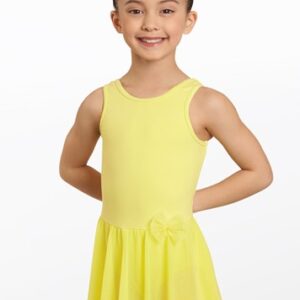 Yellow Tank Dress with Bow Detail