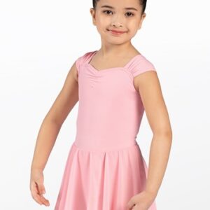 Pink Dance Dress with Shirred Sleeves