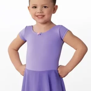 Purple Short Sleeve Dress